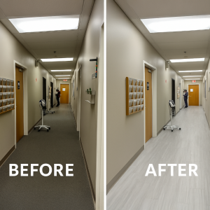 Your gift renews the floors beneath their feet—replacing worn surfaces with durable, medical-grade flooring that reflects dignity, safety, and beauty from the ground up.